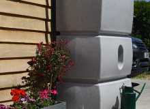Extra Large - 1500 Litre Water Butt White Marble