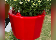 Self Watering Hanging Planter In Red