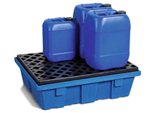 Sump pallet with PE grid, 60 litre capacity 