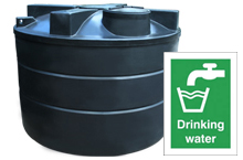 10000 Litre Round Water Tank - Potable