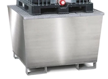 Stainless Steel IBC Bund with Steel Grid