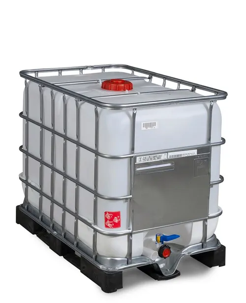 600 litre IBC hazardous goods container, PE pallet