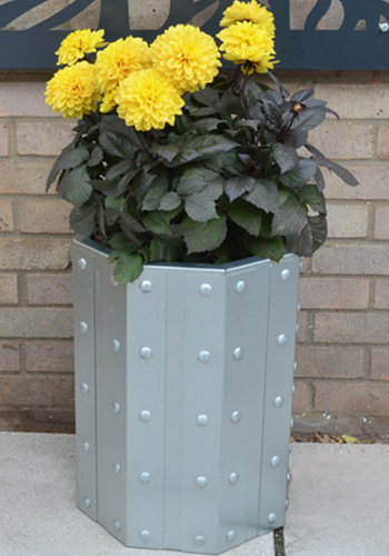 Therfield Galvanised Planter