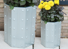 Therfield Galvanised Planter