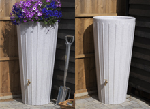 200 Litre Cosmo Water Butt Planter - White Marble