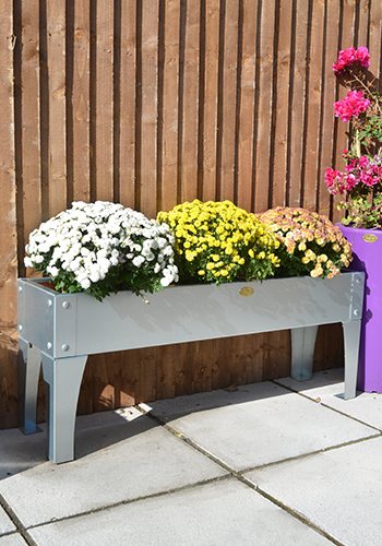 raised bed on patio