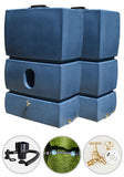 2 x 1500 Litre Water Butt Twin Pack Linked - Blue Stone