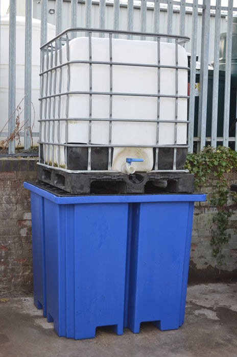 blue slimline single IBC bund