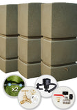 825 Litre Water Butt Triple Pack Linked - Sandstone