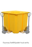 Space Saving IBC Bund Pallet -No Grid - Yellow