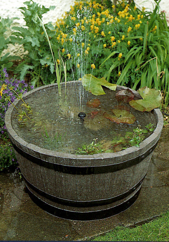 Small Half Barrel Patio Pond