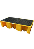 Twin Double IBC Bund Yellow c/w Frame and Cover