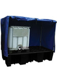 Twin Double IBC Bund Black c/w Frame and Cover