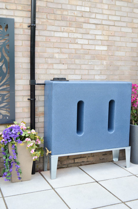 400 Litre Slimline Water Butt in Blue Stone