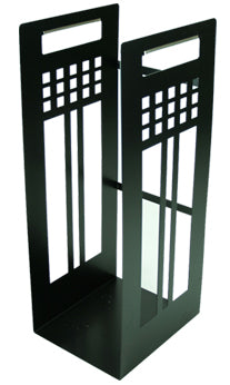 Tall Sleek Squares log store in black