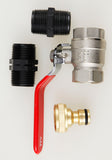 1" Shut Off Tap Kit c/w Hose Connector